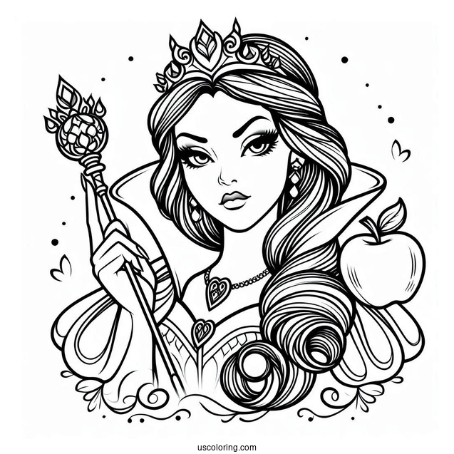 Coloring Sheet Of The Evil Queen