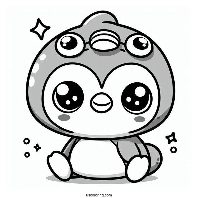 Octonauts Coloring Page Of Kawaii Peso Penguin