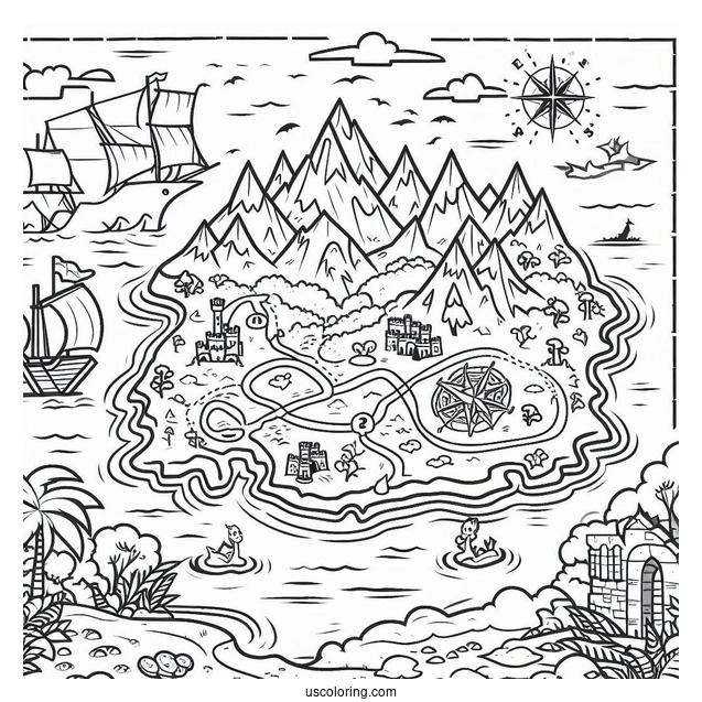 Coloring Sheet Of The Map