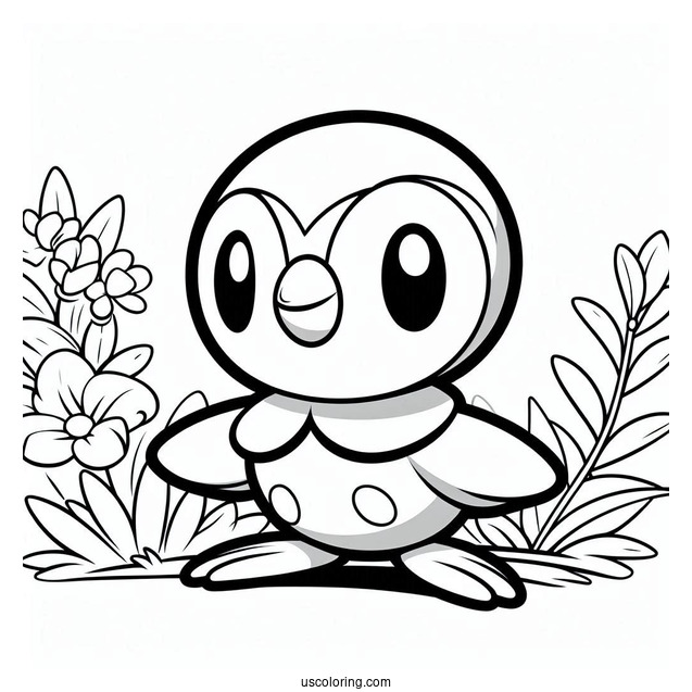 Piplup Coloring In For Preschoolers