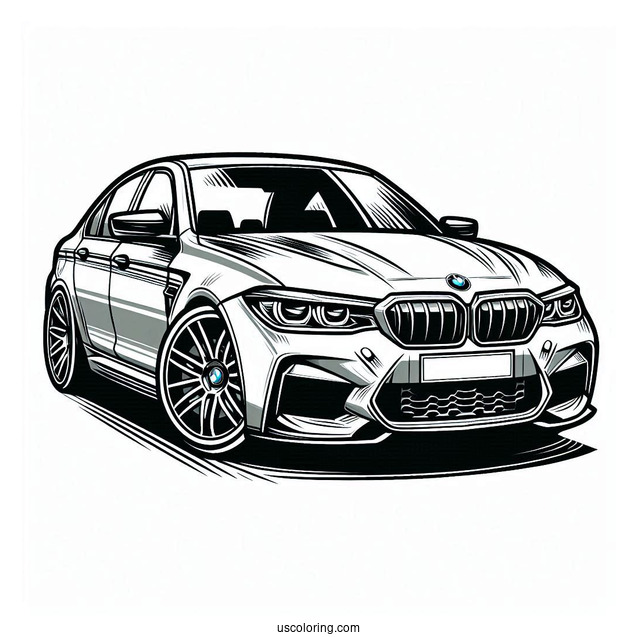 BMW Coloring Page Logo