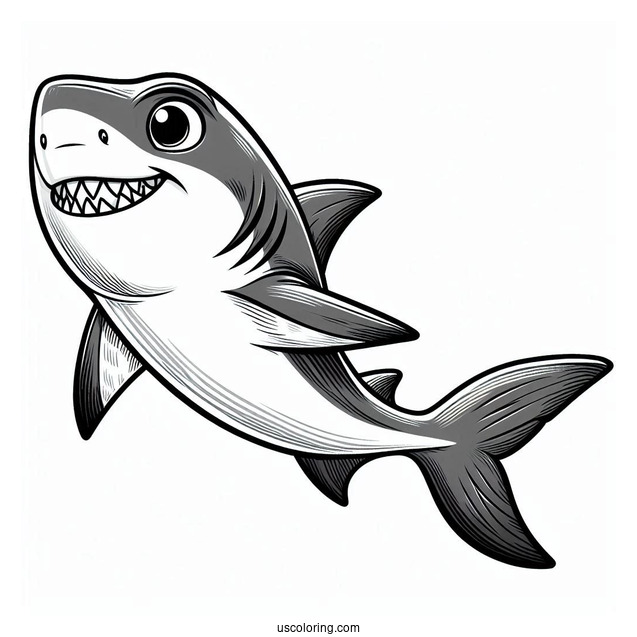 Shark Coloring Page Of Shark Tale Lenny