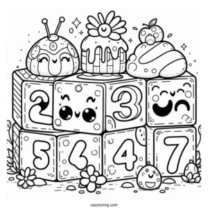 Happy Numberblocks Coloring Page 6