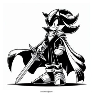 Sir Lancelot Shadow Holding Sword