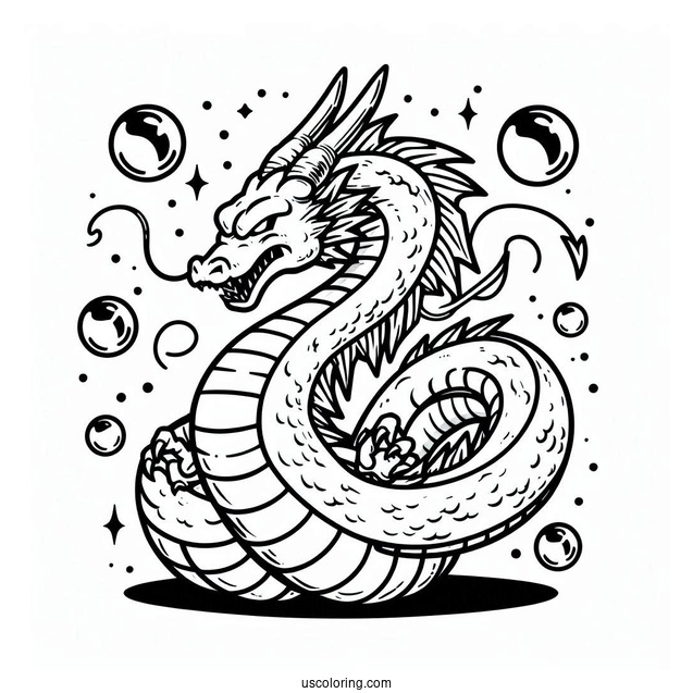 Shenron Dragon Over Capsule Corp Dragon Ball Z Coloring Page