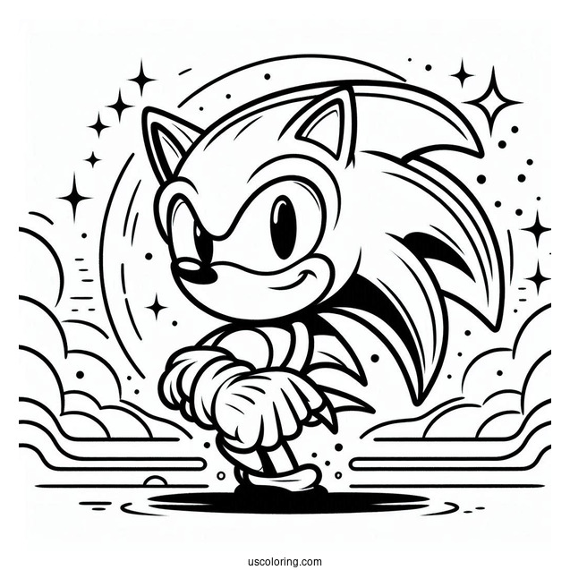 Sonic Logo Coloring Sheet