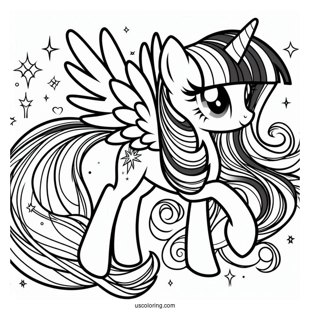 Coloring Page of Twilight Sparkle Outline