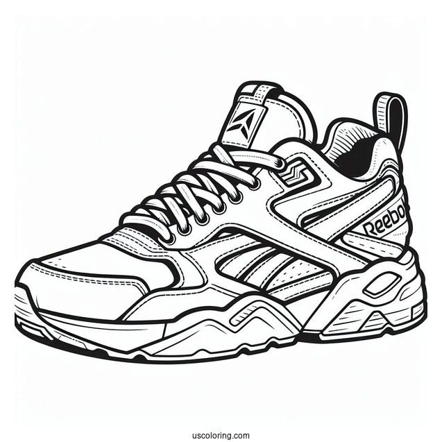 Easy Outline Of Reebok The Pump To Color