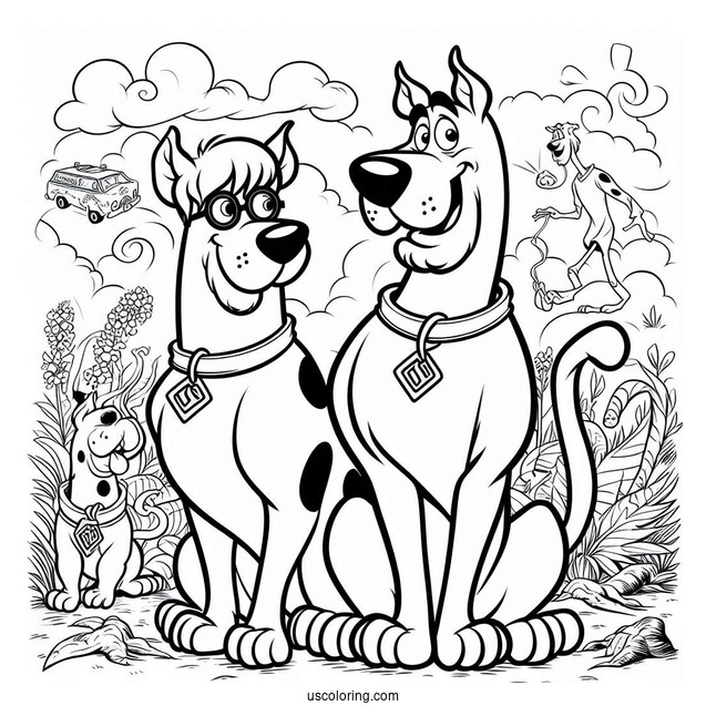 Scooby And Shaggy With Scooby Snax To Color