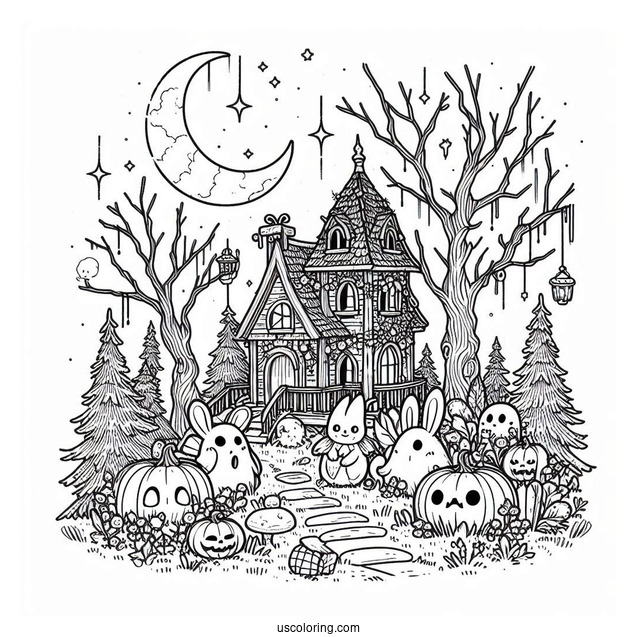 Sprunki Coloring Page Of Brud In A Haunted Forest