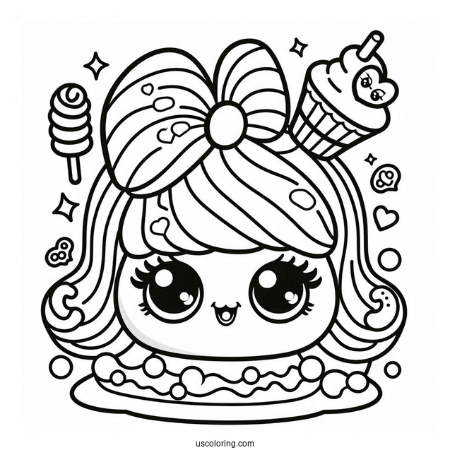 Coloring Sheet Of Pirouetta Shopkins For Preschoolers