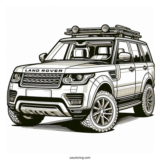 Land Rover SUV Coloring Page
