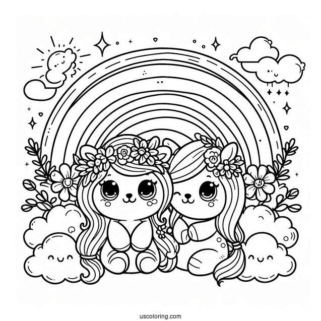 Detailed Rainbow Friends Coloring Page Poster