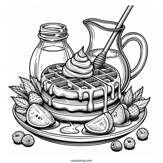 Waffles With Syrup To Color