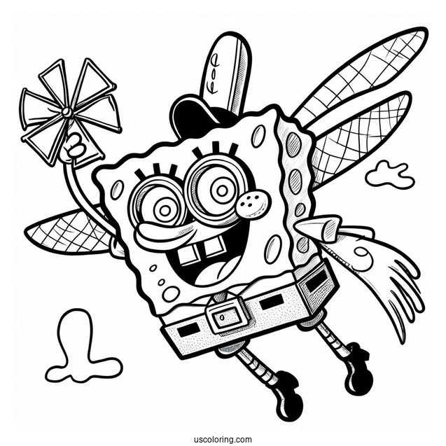 SpongeBob Coloring Page Of The Flying Dutchman