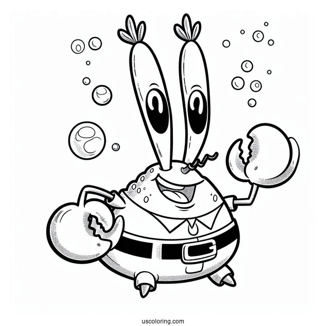 Coloring Page Of Mr Krabs