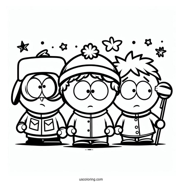 Full Page South Park Coloring Page Of Characters