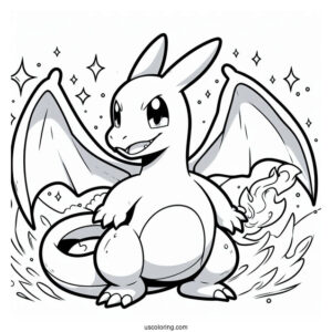 Easy To Color Charizard