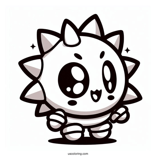 Brawl Stars Coloring Page Of Kawaii Spike