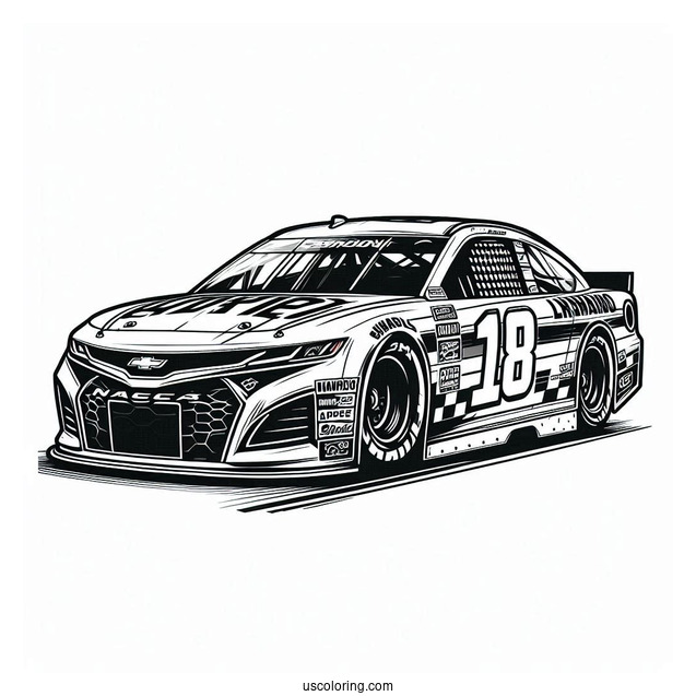 Nascar Race Car Coloring Page