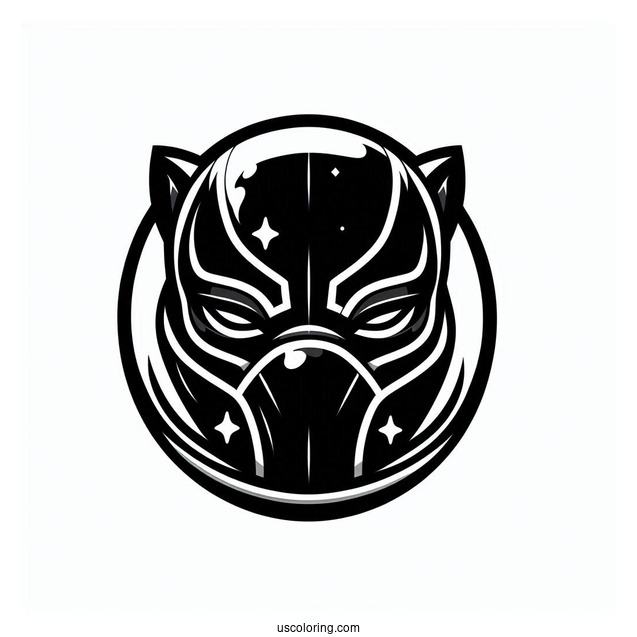 Among Us Black Panther Coloring For Kids