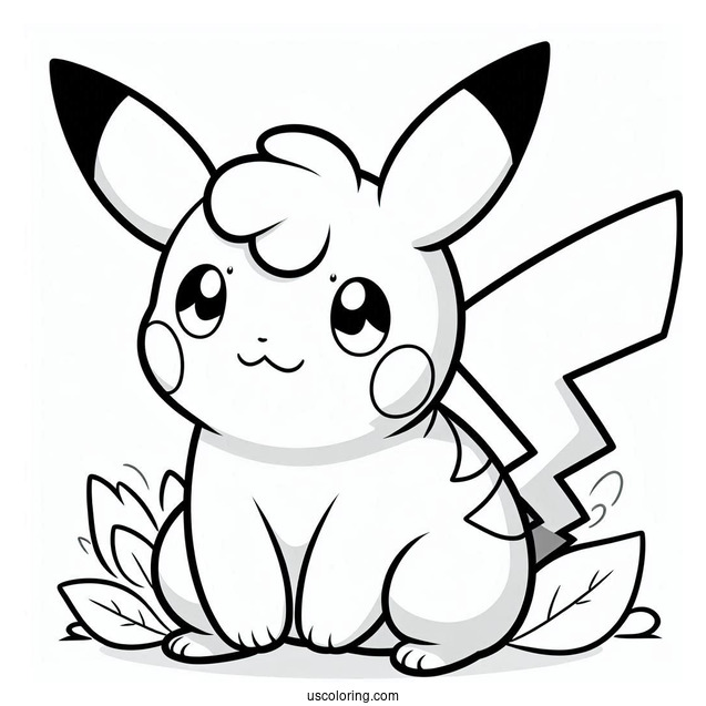 Easy Alolan Raichu Coloring Page For Preschoolers