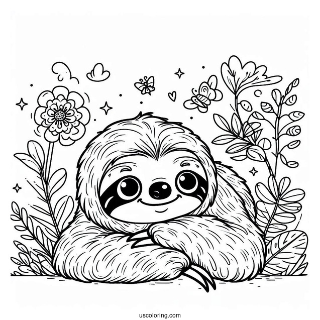 Sloth From Zootopia Coloring Sheet