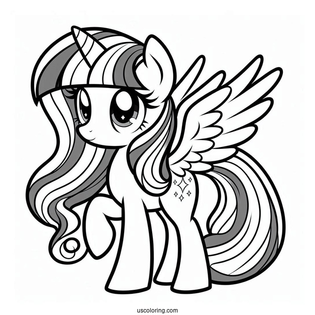 Coloring Page of Twilight Sparkle Outline