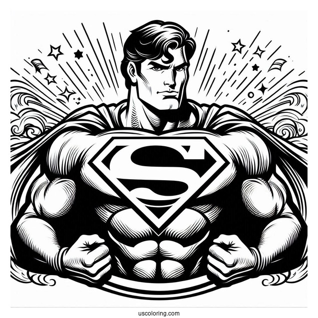 Superman Logo Coloring Sheet