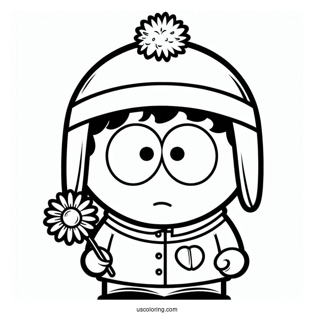 South Park Coloring Page Of Easy Stan Marsh For Preschoolers