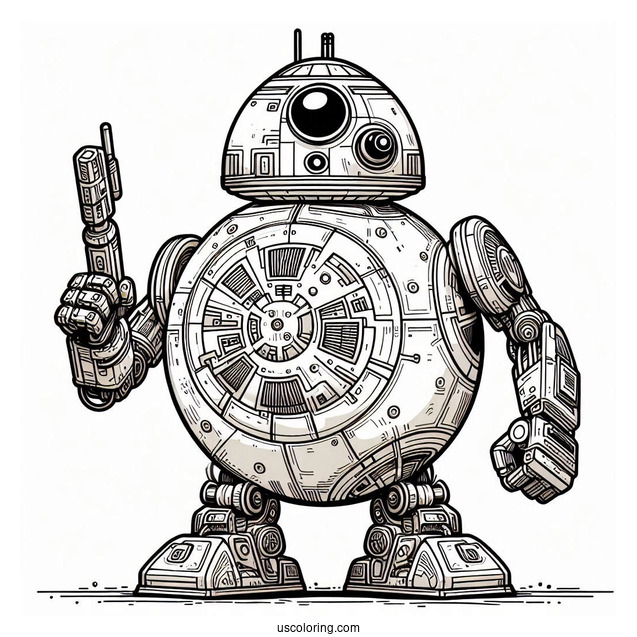 BB8 Star Wars Robot Coloring Page