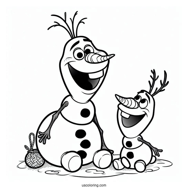 Olaf And Sven Christmas Coloring Sheet