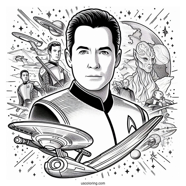 Star Trek Coloring Page Of The Orville Poster