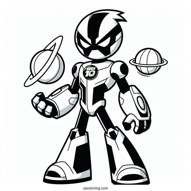 Ben 10 Coloring Page Of Gravattack With Ballweevil