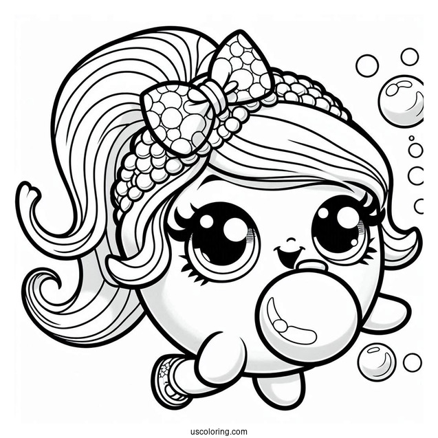 Bubbleisha Shopkins Blowing Bubble Gum