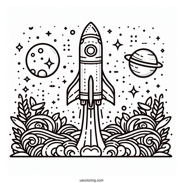 Virgin Galactic Rocket Coloring Page