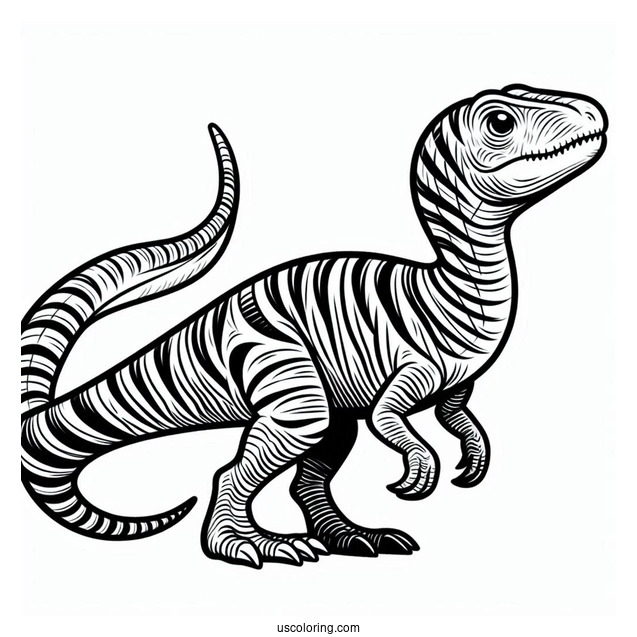 Striped Maiasaura Coloring Page For Kids