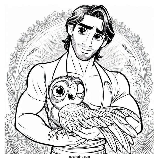 Rio Coloring Page Of Tulio Holding Rafael For Kids