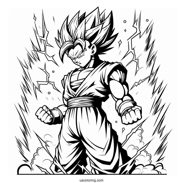 Coloring Page Of Super Saiyan Vegeta