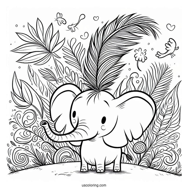Dr. Seuss Horton The Elephant Coloring Page