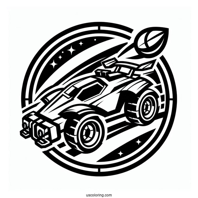 Rocket League Coloring Page Of Logo