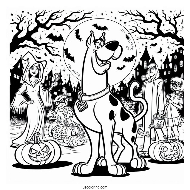 Halloween Themed Scooby-Doo Coloring Sheet