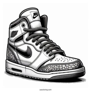 Nike Air Jordans Coloring Sheet