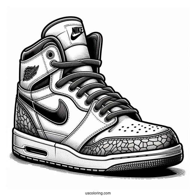 Nike Air Jordans Coloring Sheet