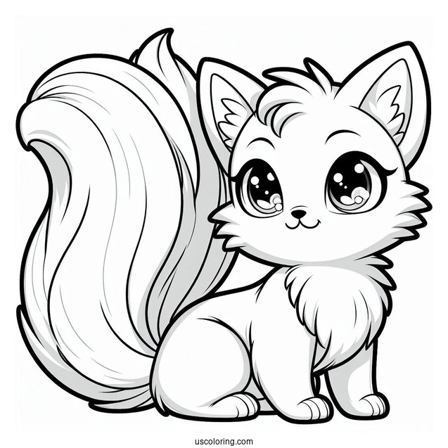 Curious Tails Coloring Page