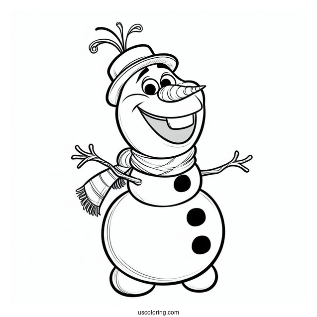 Olaf The Snowman To Color