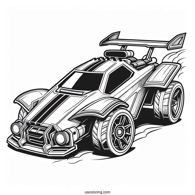 Cool Rocket League Coloring Page Octane Car