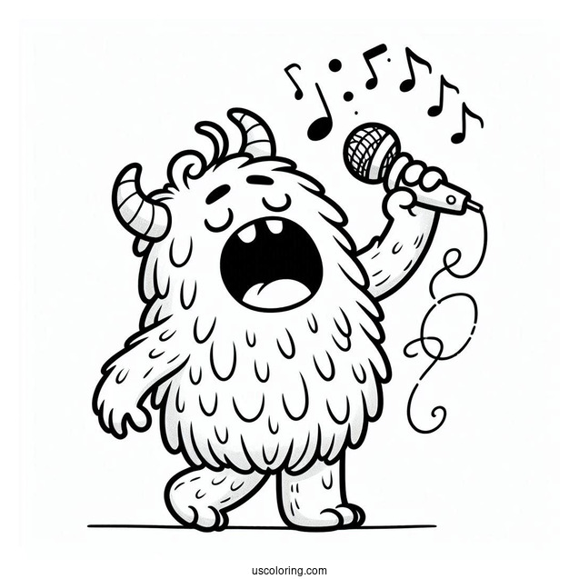 My Singing Monsters Coloring Page Of Mammott Singing Passionately