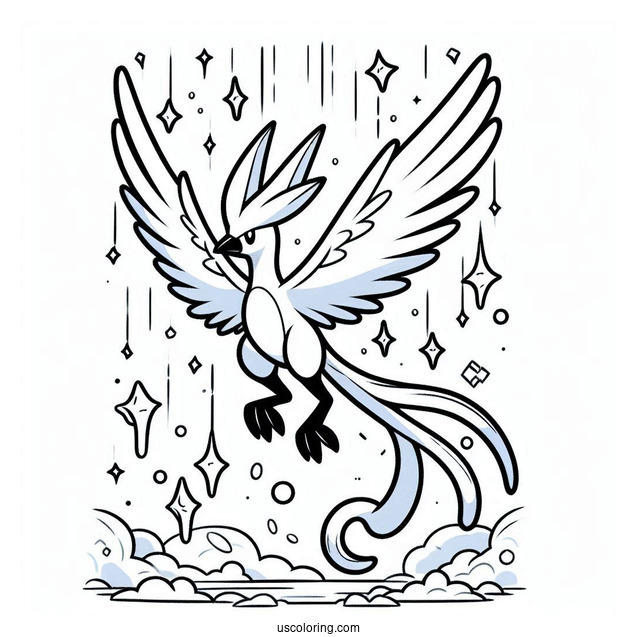 Articuno Freeze Dry Pokemon Card Coloring Page