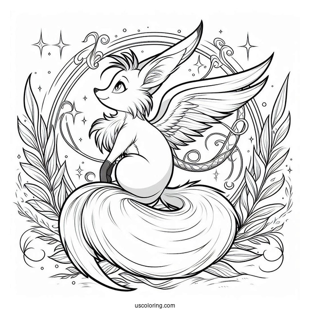 Tails Coloring Page In Front Of The Gold Ring